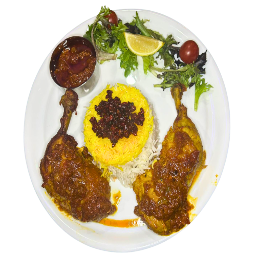 Zereshk Polo With Saffron Chicken 