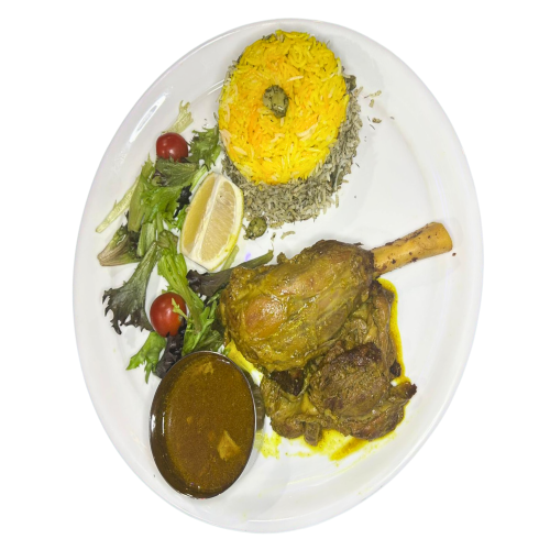 Baghali Polo With Lamb Shank 